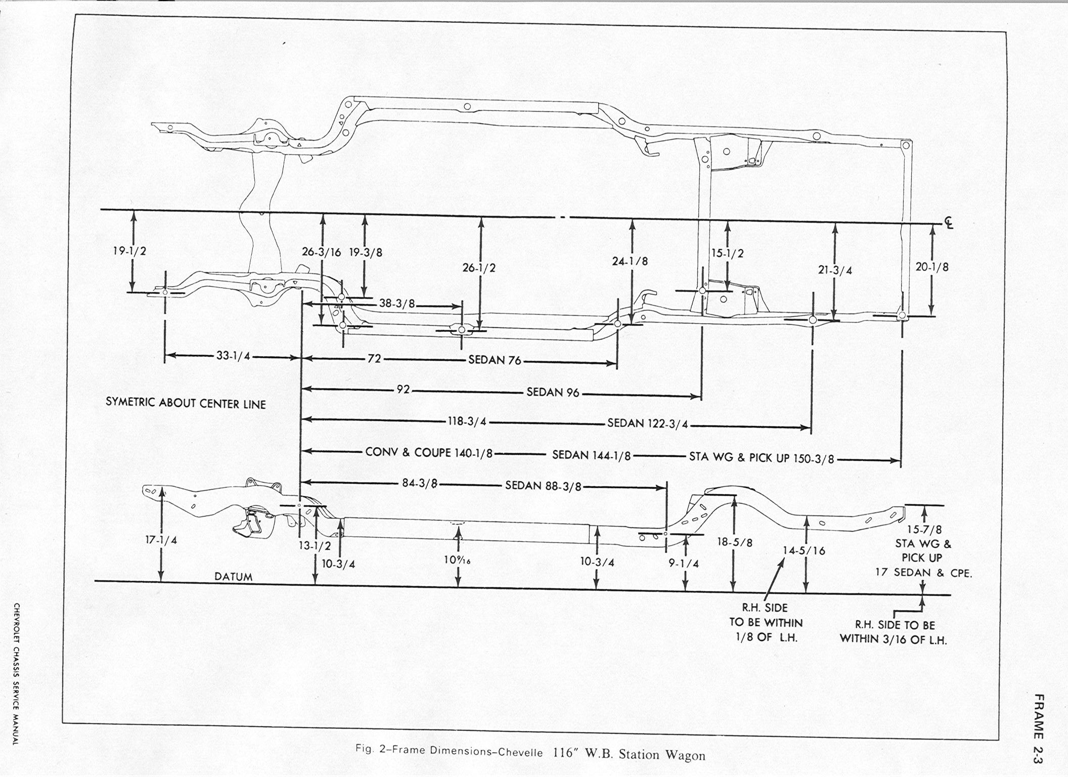 1968 Chevelle Frame Drawing - Chevelle Tech free automotive wiring schematics 